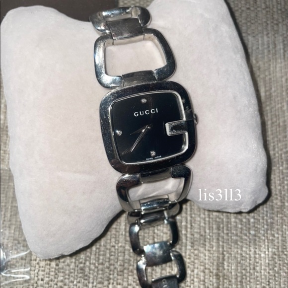 Gucci G Black Diamond Dial Ladies Watch - Picture 6 of 8